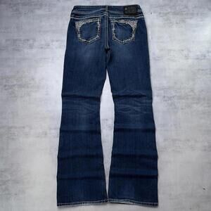 Y2K Blue Silver Jeans Grunge Tuesday Bootcut Denim Jeans
